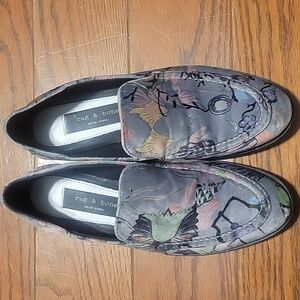 RAG & BONE Alix Convertible Velvet Loafer Floral Print